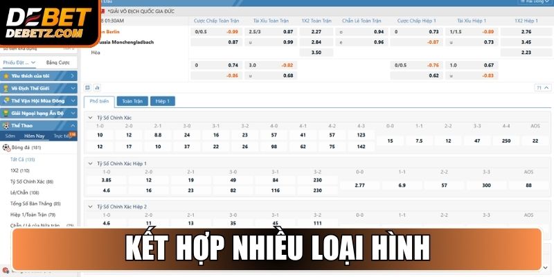 Soi Kèo Bóng Đá - Bí Quyết Đọc Chuẩn Xác Từ Cao Thủ DEBET 4 Kết hợp nhiều loại hình